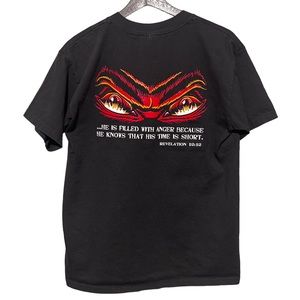 Vintage Beware Sinister Minister Tee Narrow Road Horror 1990’s Era Mens Medium